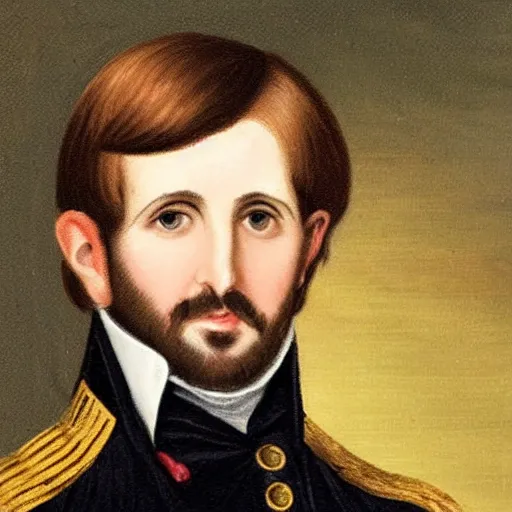 Prompt: regency era painting of a young beardless moptop ringo starr