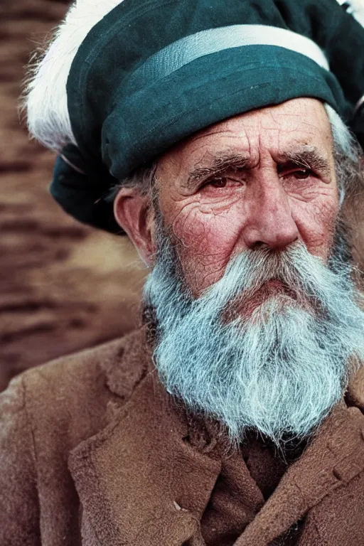 Prompt: a Kodachrome photograph of a grizzled old sea captain