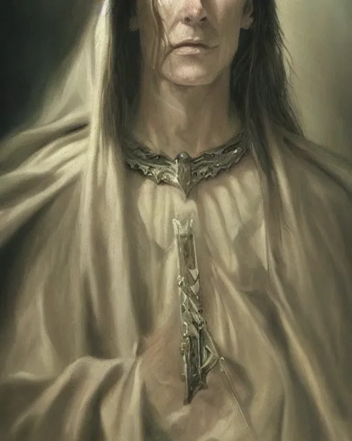 Image similar to a beautiful portrait of fingolfin, dramatic art chiaroscuro lighting, rules of compostion, great creative ideas, highly detailes dark oil painting, insanely realistic