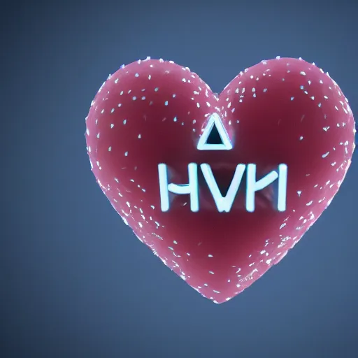 Image similar to a heart with the name alex written on it, cute, high detail, well lit, octane render, blender, particles,