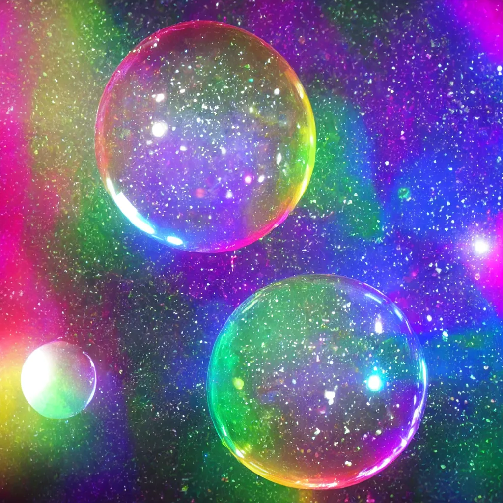 Image similar to rainbow soap bubble, hyper realistic, reflection, focus, magical, cryengine cg, 3 d, rendering, unreal engine