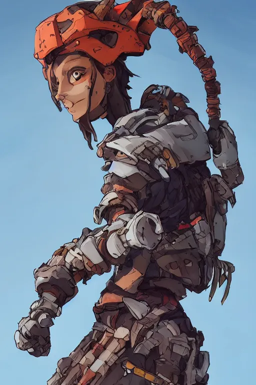 Image similar to combination suit armor aloy horizon forbidden west horizon zero dawn robot ninja mask helmet backpack tribal, art gta 5 comics, official fanart behance hd artstation by jesper ejsing, by rhads, makoto shinkai and lois van baarle, ilya kuvshinov, ossdraws radiating a glowing aura cgi rtx 2 0 2 2