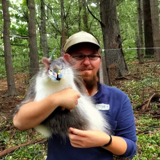 Prompt: homelander holding a fat rat