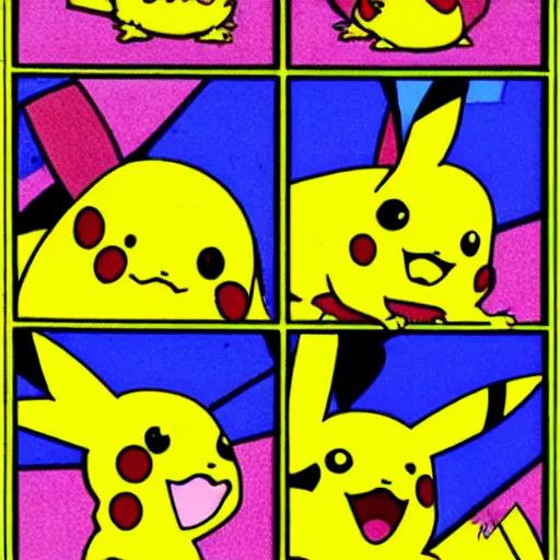 Prompt: Pikachu as drawn by comic strip artist Jim Davis (1989)