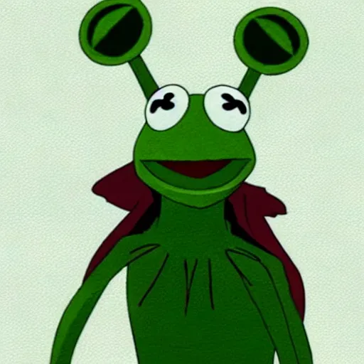 Prompt: Kermit the frog in The Legend of Korra
