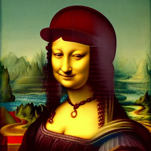 Prompt: a portrait of super - mario!!!!!! painting by da vinci ( ( ( ( mona lisa ) ) ) )