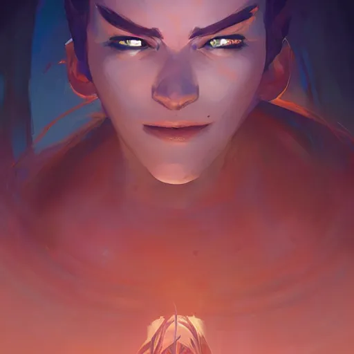 Image similar to face icon stylized minimalist magic : the gathering, loftis, cory behance hd by jesper ejsing, by rhads, makoto shinkai and lois van baarle, ilya kuvshinov, rossdraws global illumination