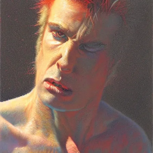 Prompt: a hyperrealistic portrait of sid vicious by Bob Eggleton,