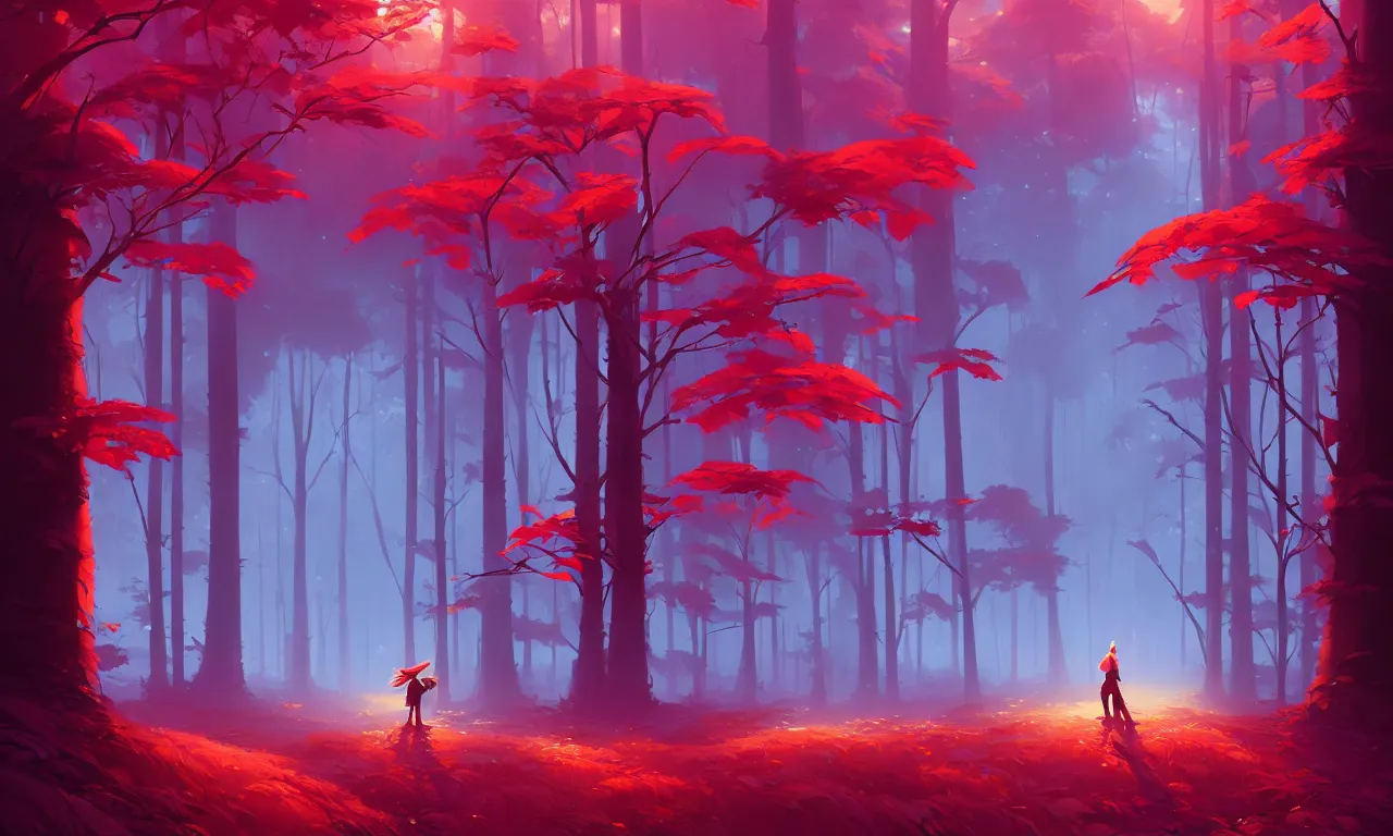 Image similar to Dark forest Strawberry bushes, behance hd by Jesper Ejsing, by RHADS, Makoto Shinkai and Lois van baarle, ilya kuvshinov, rossdraws global illumination