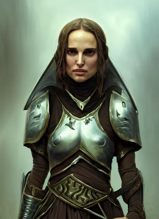 Prompt: young natalie portman, legendary warrior, warframe, lord of the rings, tattoos, decorative ornaments, battle armor, carl spitzweg, ismail inceoglu, vdragan bibin, hans thoma, greg rutkowski, alexandros pyromallis, cute, perfect face, detailed, sharply focused, centered, rule of thirds, photorealistic shading