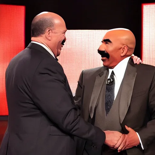 Image similar to hitler meeting steve harvey in family feud ( 2 0 1 6 )