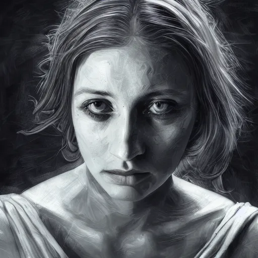 Image similar to Semitic beauty of the beautiful face frail mortal woman, dynamic lighting, cinematic, establishing shot, extremely high detail, shining, photo realistic, cinematic lighting, intricate line drawings, 8k resolution, oil painting on canvas
