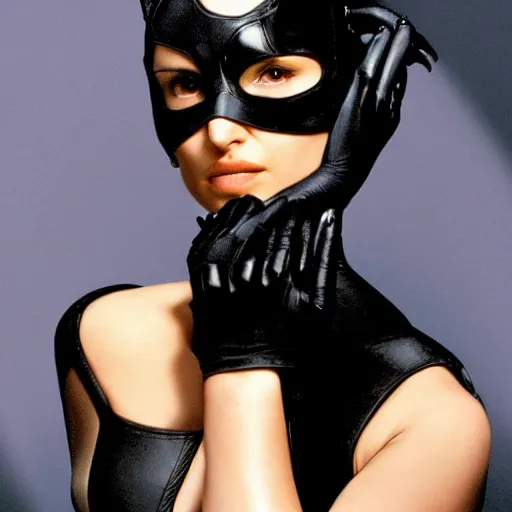 Prompt: natalie portman as catwoman