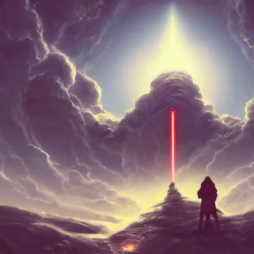 Image similar to god takes a selfie from the end of the world, apocalyptic, Artstation