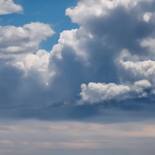 Prompt: clouds in the shape of a building