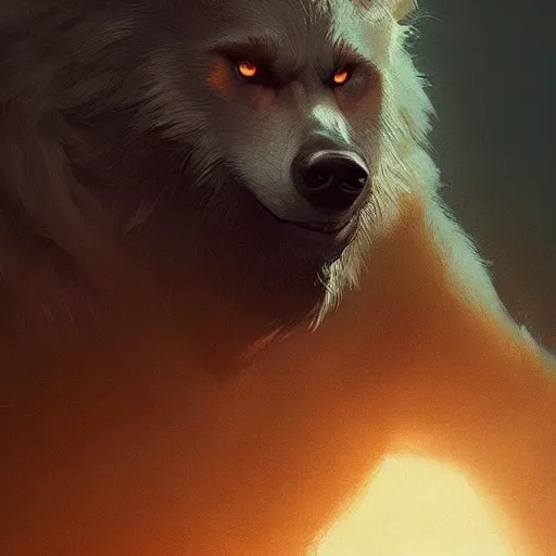 Image similar to a well designed portrait of werewolf, detailed, realistic, sketch style, artstation, greg rutkowski, 8 k resolution.