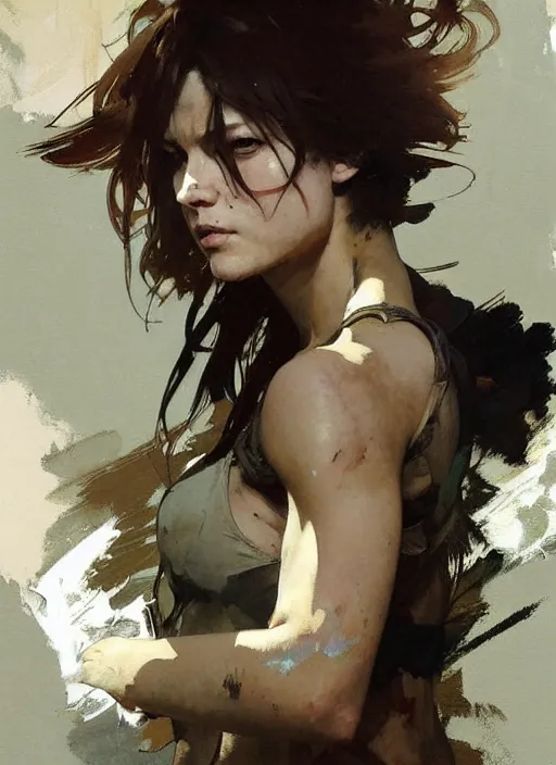 Image similar to beautiful neutral earth toned palette knife painting artwork by yoji shinkawa jeremy mann, full character portrait 💃🤸♀, charlie bowater and magali villeneuve and alphonse mucha, gaston bussiere, craig mullins, j. c. leyendecker, by artgerm