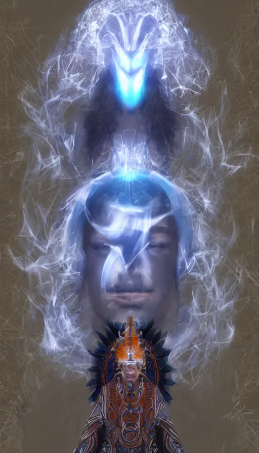 Prompt: portrait of a digital shaman, from final fantasy