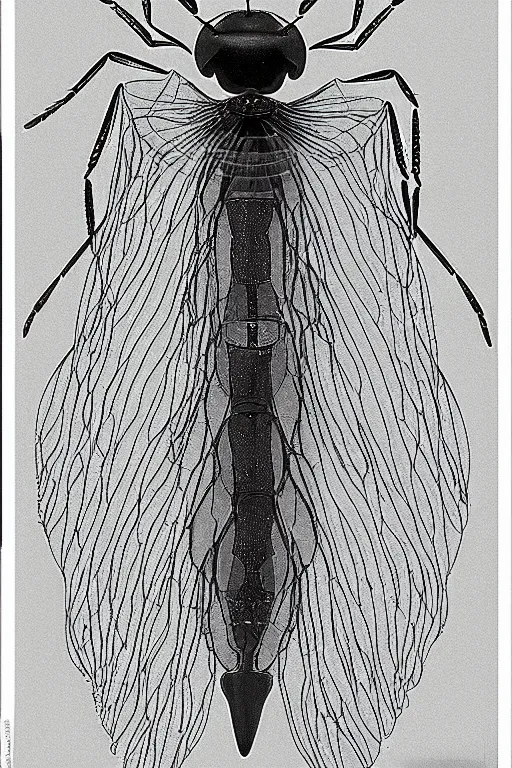 Image similar to transparent rare insect with reaction diffusion patterns. top view. high detail. by Moebius