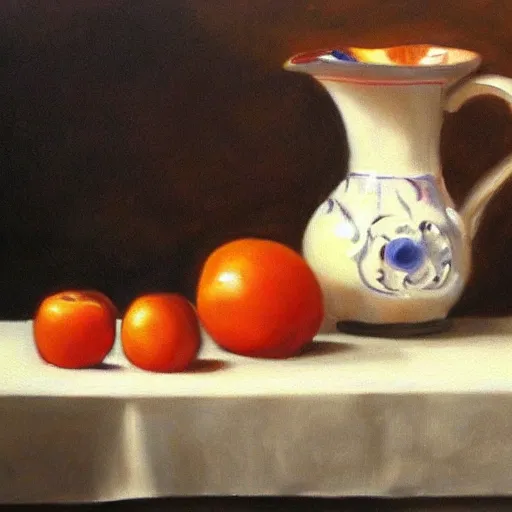 Image similar to still life painting by David Brown, matte,