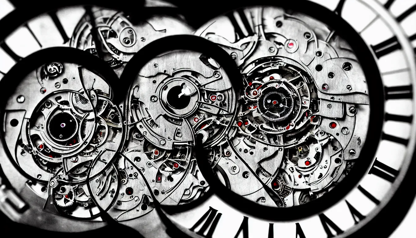 Prompt: ants eye view from inside a clockwork watch, hyper realistic photo, full colour, upscale, 8 k