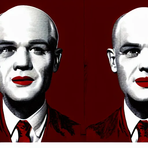 Image similar to Mr. Clean in the style of Andy Warhol