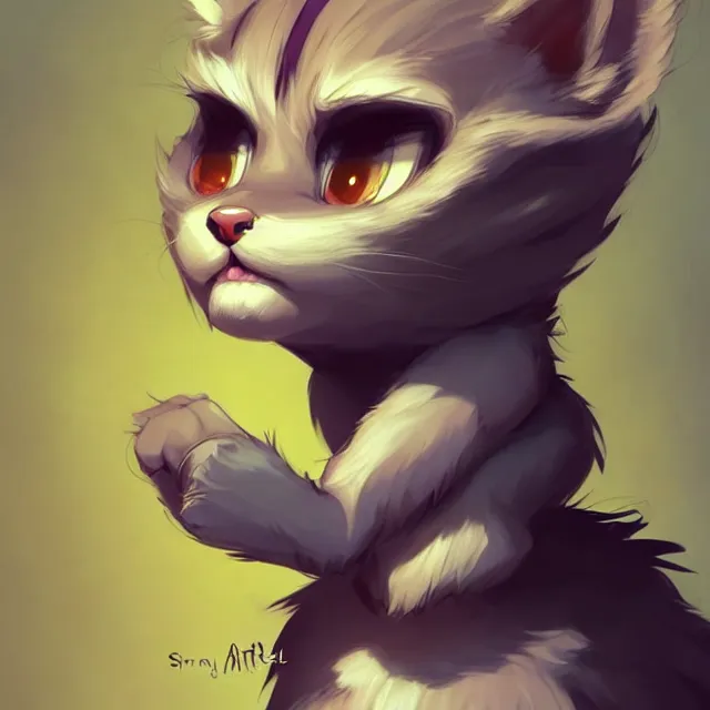 Image similar to character concept art of a young male anthropomorphic furry cat | | cute - fine - face, pretty face, key visual, realistic shaded perfect face, fine details by stanley artgerm lau, wlop, rossdraws, james jean, andrei riabovitchev, marc simonetti, and sakimichan, trending on artstation