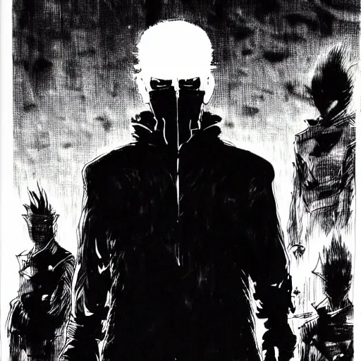 Image similar to Joe Biden looking sinister, by Tsutomu Nihei, highly detailed