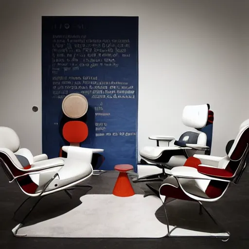 Image similar to an armchair (by eames) inspired by PlayStation 5!!!!!