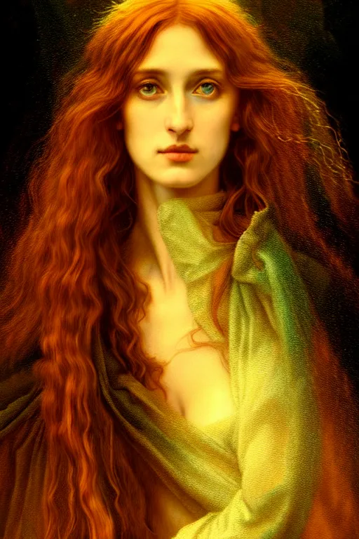 Image similar to gentle muse - priestess of the pre - raphaelites, complex, highly detailed, art station, illustration, jurgens, rutkovsky, bugro, volumetric dynamic lighting, highly detailed, cinematic lighting