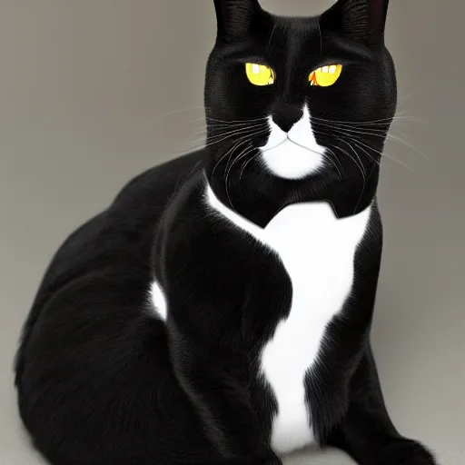 Image similar to tuxedo cat, juijitsu High Definition detail, 8K