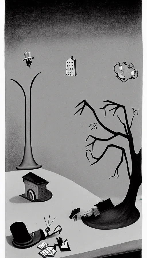 Image similar to the two complementary forces that make up all aspects and phenomena of life, by Charles Addams