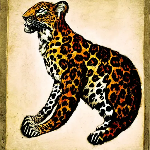 Image similar to the trickster is the god of chance and change. he is the god of adventure and excitement. the trickster is a male god, and he is usually depicted as a man wearing a leopard skin.