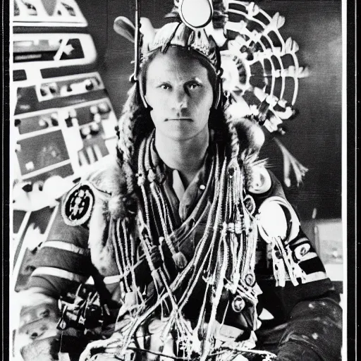 portrait of Iroquois warrior standing in front of a | Stable Diffusion ...