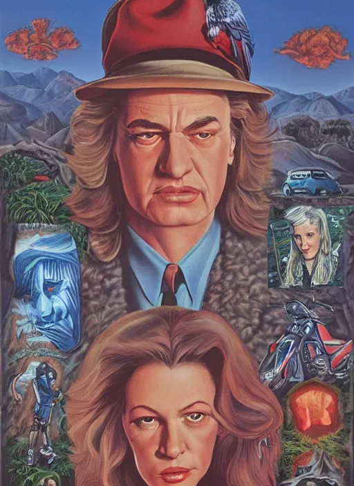 Image similar to twin peaks movie poster art by rowena morrill