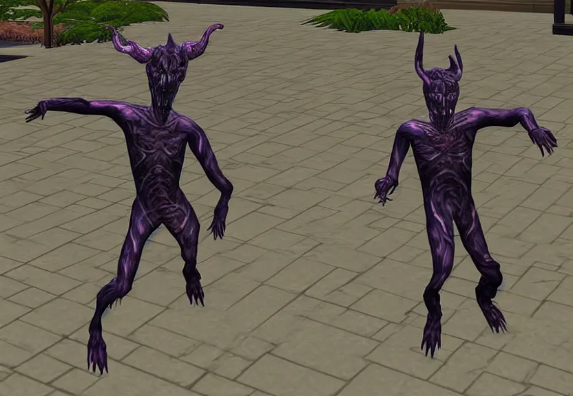 Image similar to A screenshot of Paralysis Demon in The Sims 3.