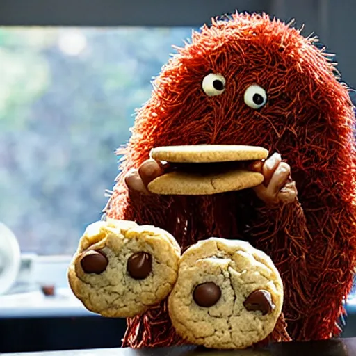 Image similar to snuffleupagus eating cookies