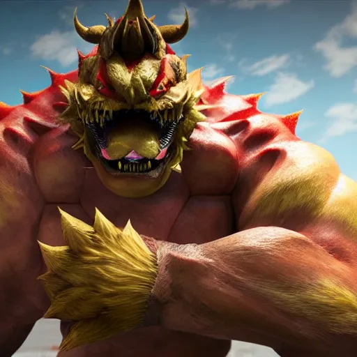 Prompt: bowser, tekken 7, unreal engine, octane render,