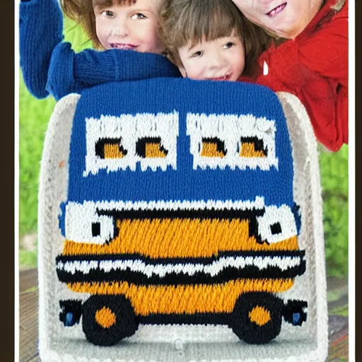 Image similar to garbage truck knitting pattern for children intarsia chart picture jumper in dk yarn vintage