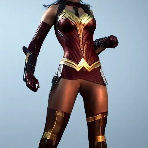 Image similar to gal gadot in tekken, 3d render,