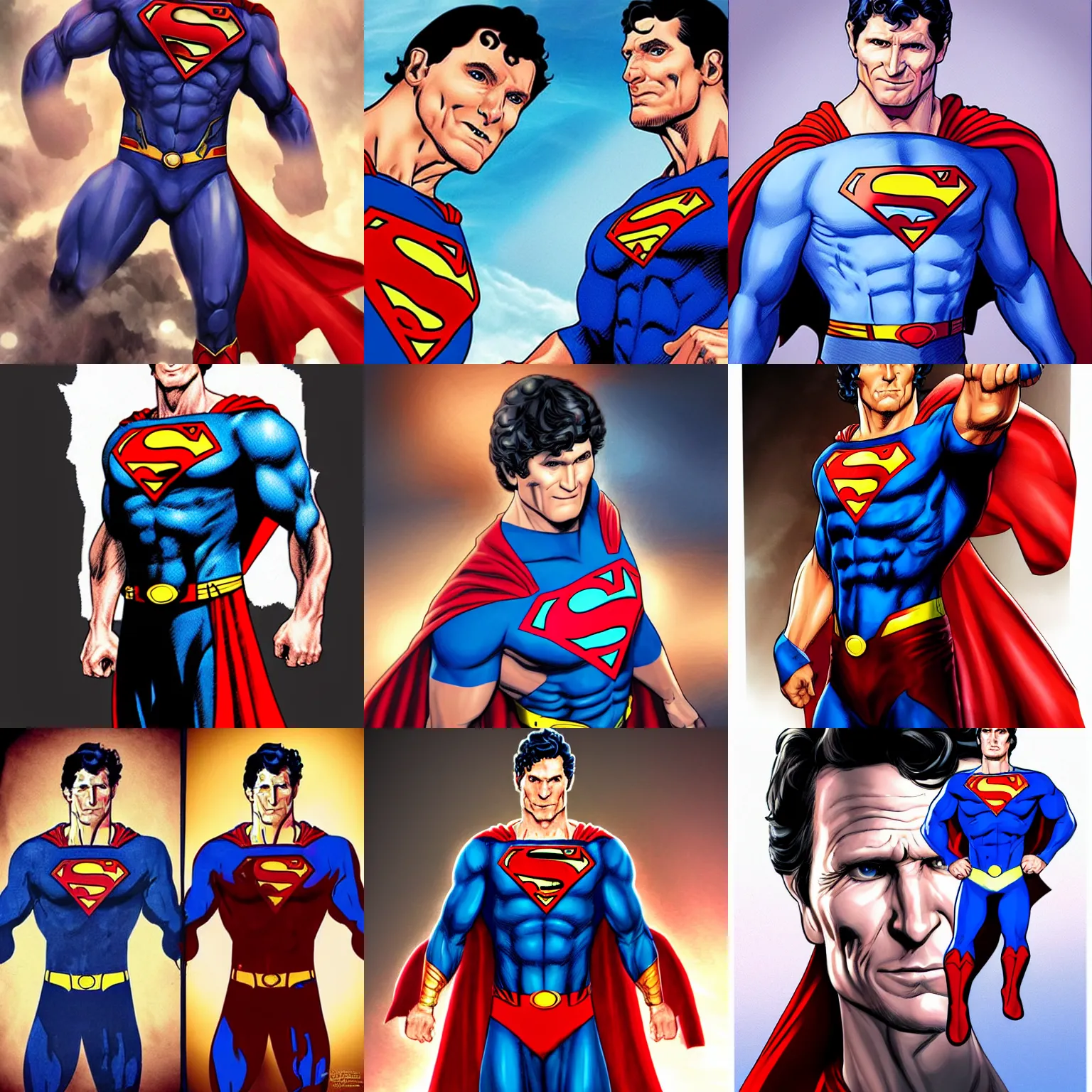 Prompt: Todd Howard in a Superman costume, Artgerm