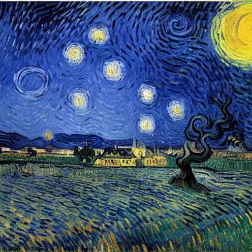 Moodadventures - cordon porte-clés Stars Blue - Van Gogh - tour de