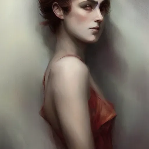 Image similar to a painting in the style of charlie bowater and in the style of charles dulac and in the style of frederic edwin church. smooth, sharp focus, fantasy, semi - realism.