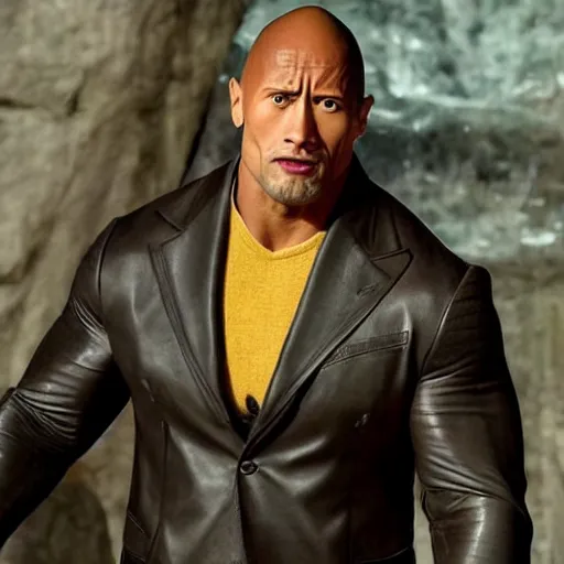 Image similar to dwayne johnson as harry potter, full body shot, highly - detailed, sharp focus, award - winning