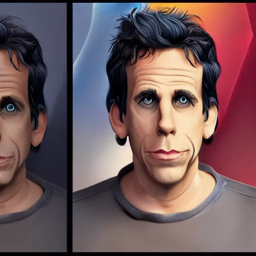 Prompt: ben stiller as a disney character, symmetrical, highly detailed, high resolution, trending on artstation