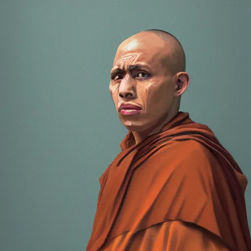 Image similar to portait of a monk, in the style of Ben Bauchau, artstation