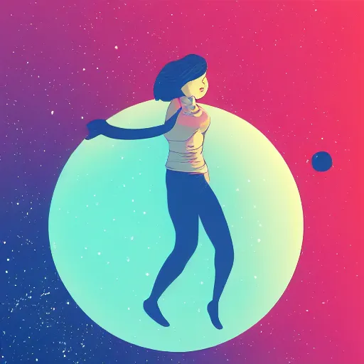 Image similar to a woman floating in space by kidmograph ( gustavo torres )