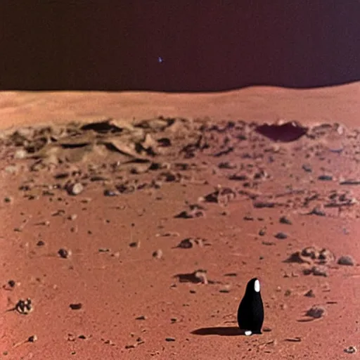 Image similar to pingu on mars