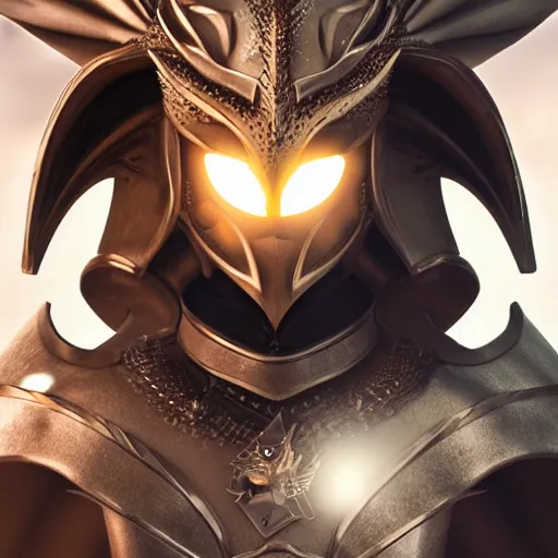 Image similar to stunning close shot of a beautiful female knight, but as an anthropomorphic female dragon, well designed cute elegant female robot dragon head with slick LED eyes, well armored, sharp claws, HD octane render, fantasy, furry art, Artstation, Deviantart, Furaffinity