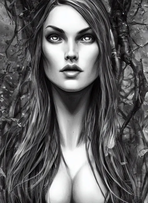 Image similar to up close portrait of a beautiful woman in black and white, art by diego fazio and diegoKoi and oscar Ukono, concept art, sharp focus, artgerm, 8k highly detailed